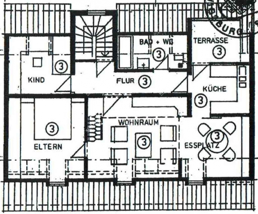 ARI-DG-LB-Grundriss-1 - Gemütliche 3 Zi.- Dachgeschosswohnung (Denkmal) in Ludwigsburg Mitte Nähe Karstadt