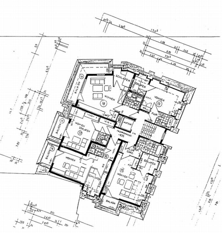 ARI-9190-Grundriss-Nr-18 - Angenehme 2 Zi.- ETW mit TG.- Stellpl. und großartigem, umlaufenden Balkon und T