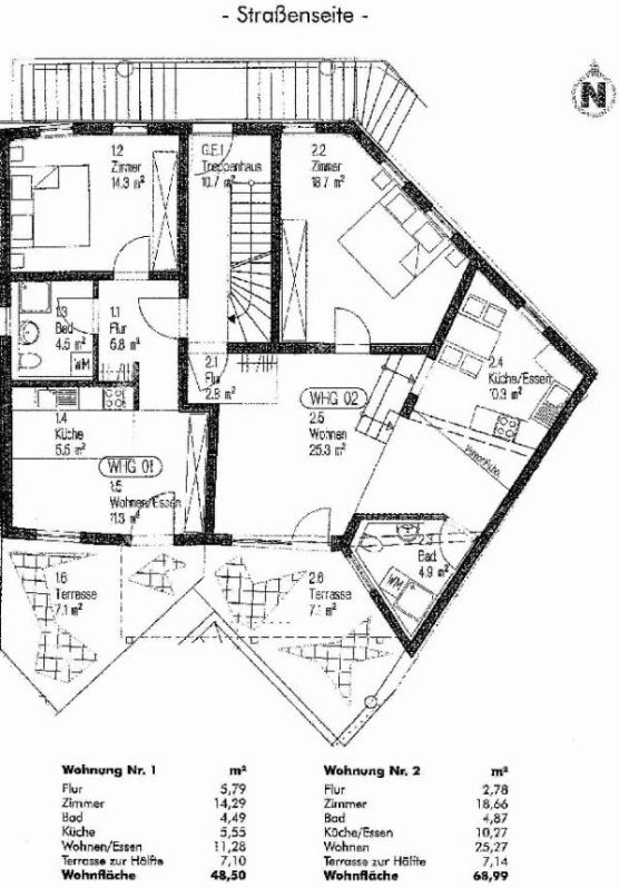 ARI-9181-Grundriss - Nette 2 Zi.-Wohnung am Holzmarkt – Stadtzentrum
