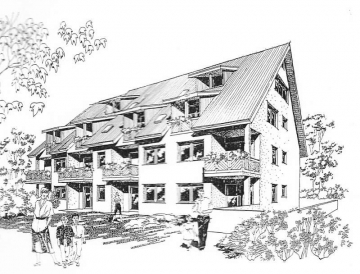 Sonnige, offene Dachgeschoßwohnung mit besonderem Flair, EBK und 2 TG Stellplätze - ARI-10954-Hausansicht-Balkone (4363)