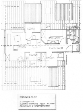 Sonnige, offene Dachgeschoßwohnung mit besonderem Flair, EBK und 2 TG Stellplätze - ARI-10954-Grundriss (4364)