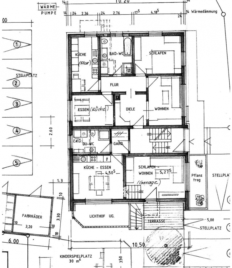 ARI-9362 EG Grundriss - Gemütliche, helle 2 Zimmerwohnung mit Duschbad und Außenstellplatz