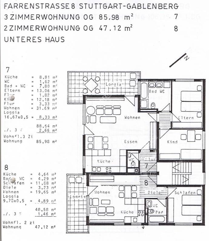ARI-9214-Grundriss - Angenehme 2 Zi.Wohnung mit Balkon, TL-Bad und TG.-Platz -im Kaufpreis enthalten