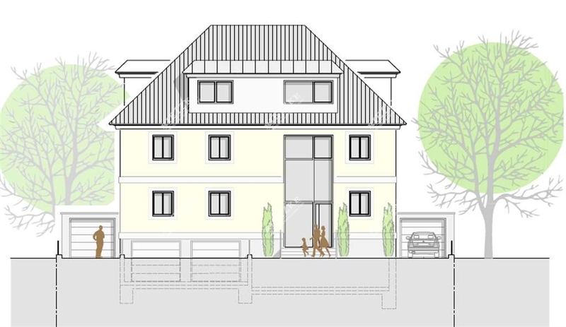 Stadtvilla-Ansicht-Nord - Neubau, lichtdurchflutete DG- Wohnung in unwiederbringlicher TOP Lage mit unverbauter Aussicht