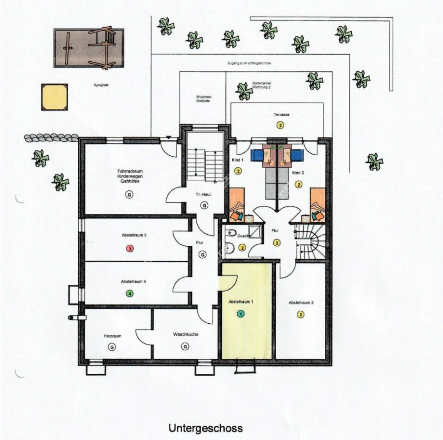 ARI-9392-18 - Moderne, neuwertige 3 Zimmerwohnung mit Terrasse, Garten und Garage