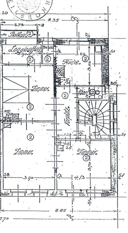 ARI-9294-Grundriss-1 - Zentrumsnahe, renovierte 3 Zi- Wohnung, Südstr. 80, sofort beziehbar!