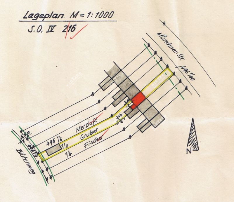 ARI-9112-Lageplan - RMH mit ELW in separatem Gebäude, großer Garten!