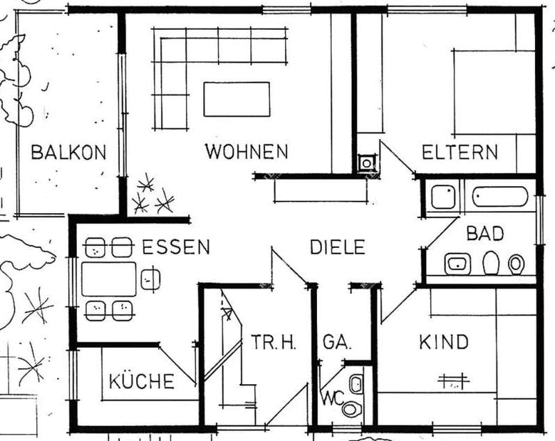 ARI-9343-EFH-Vaihingen-Grundri - Freistehendes 1-2 Fam-Wohnhaus mit EBK, Garten und Doppelgarage in ruhiger und beliebter Wohnlage