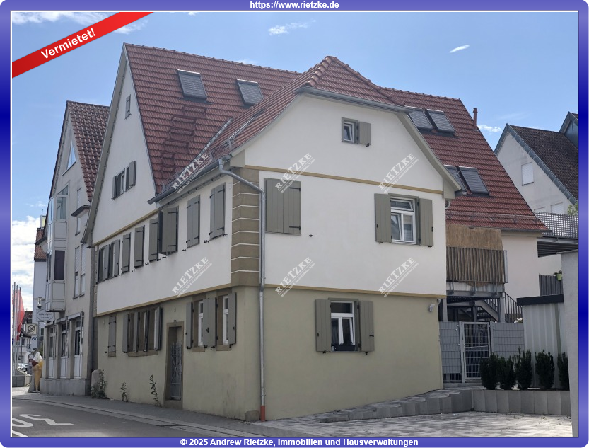 Hindenburgstrasse-Ansicht-3 - DG.- Maisonettewohnung mit EBK, großer Sonnenterrasse und Carport Mitte Murr