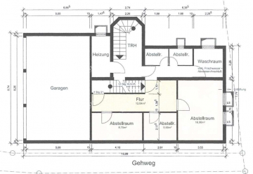 Helle, Modernisierte 4 Zimmer Wohnung auch geeignet als WG oder Monteurwohnung - ARI-10951-Grundriss-UG-1 (4595)